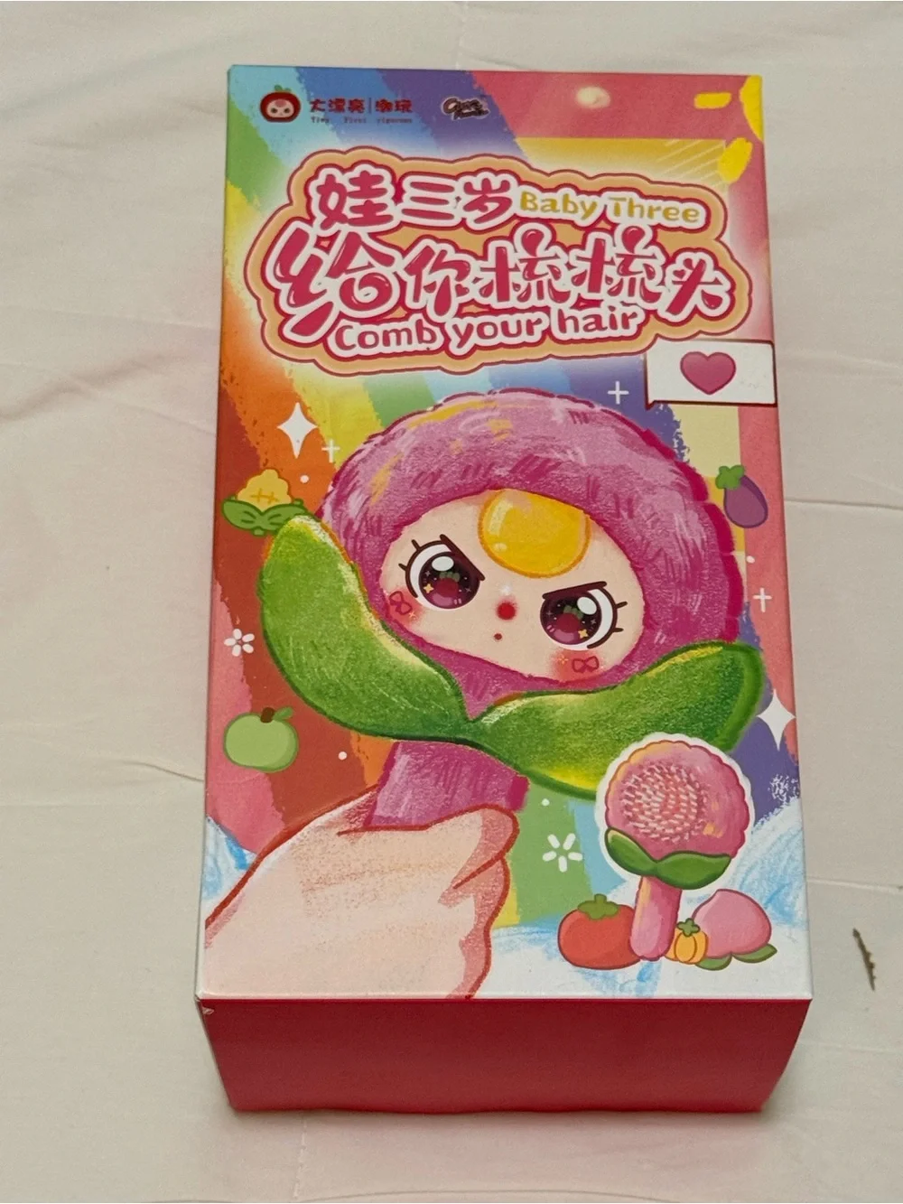 Baby three “Comb Your Hair” Kids Toy - Pink Plush Blindbox